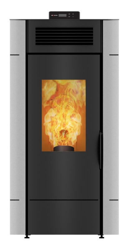 Piec na pellet Invicta Lodi 10 KW WiFi szary