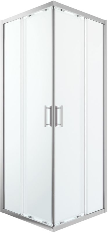 Kabina prysznicowa kwadratowa GoodHome Beloya 80 x 80 x 195 cm chrom/transparentna