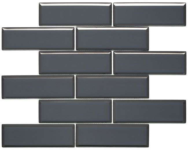 Mozaika szklana Iryda Metro niebieska 37.3 x 29.8 cm błyszcząca