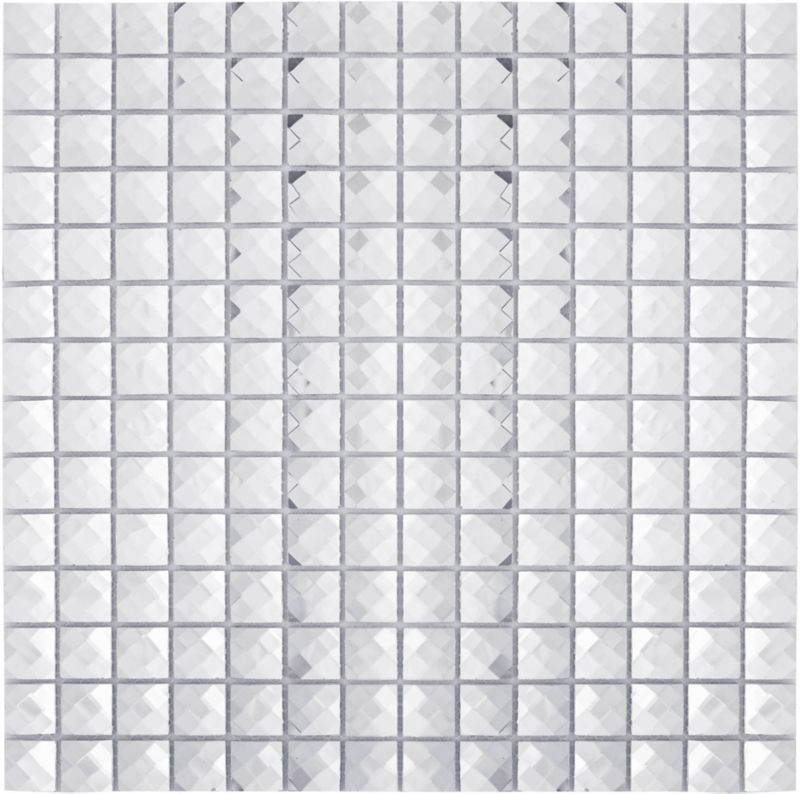 Mozaika szklana Iryda Diamond srebrna 30.5 x 30.5 cm błyszcząca