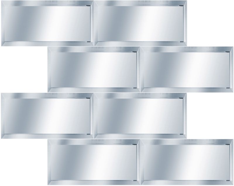 Mozaika szklana Iryda Metro mirror silver srebrna 29.8 x 29.8 cm błyszcząca