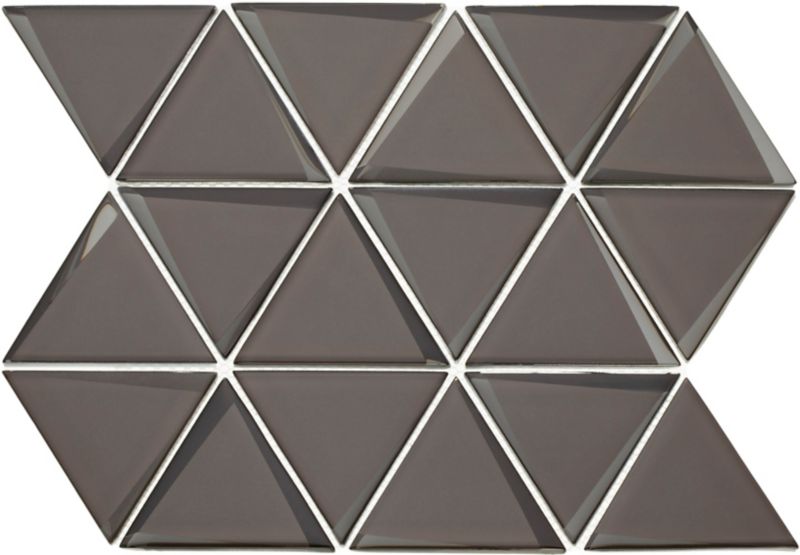 Mozaika szklana Triangle champagne beżowa 28.4 x 38 cm błyszcząca