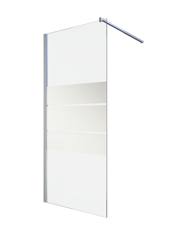 Kabina prysznicowa walk-in GoodHome Beloya 100 cm chrom/szkło lustrzane