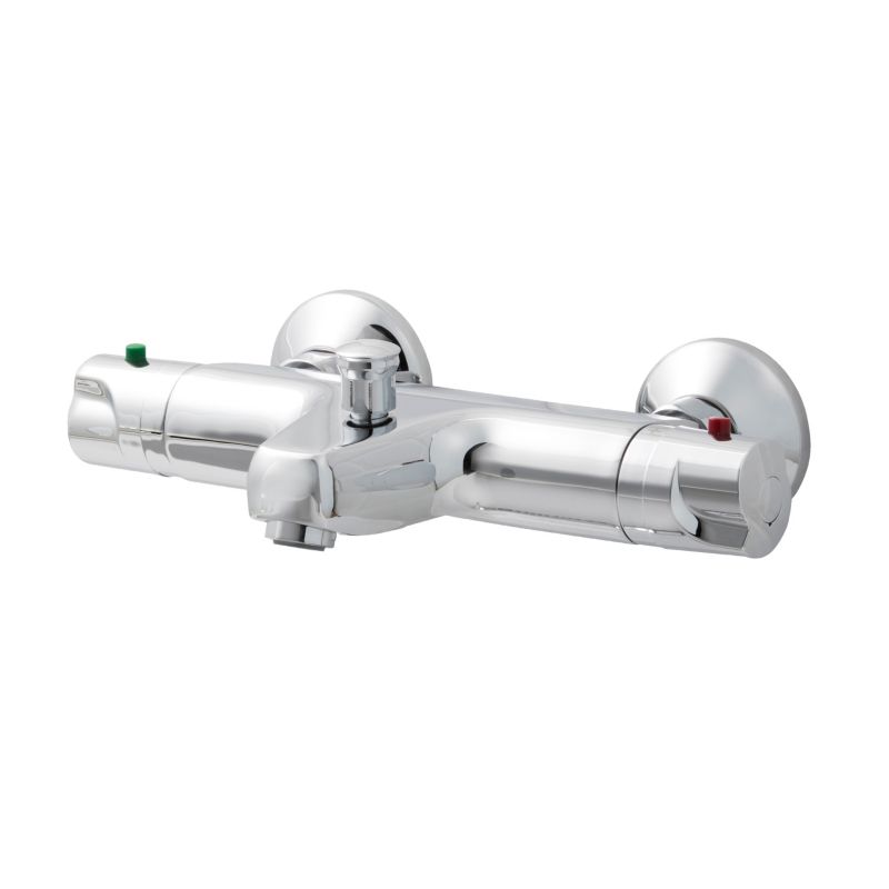 Bateria wannowa GoodHome Mulga z termostatem chrom