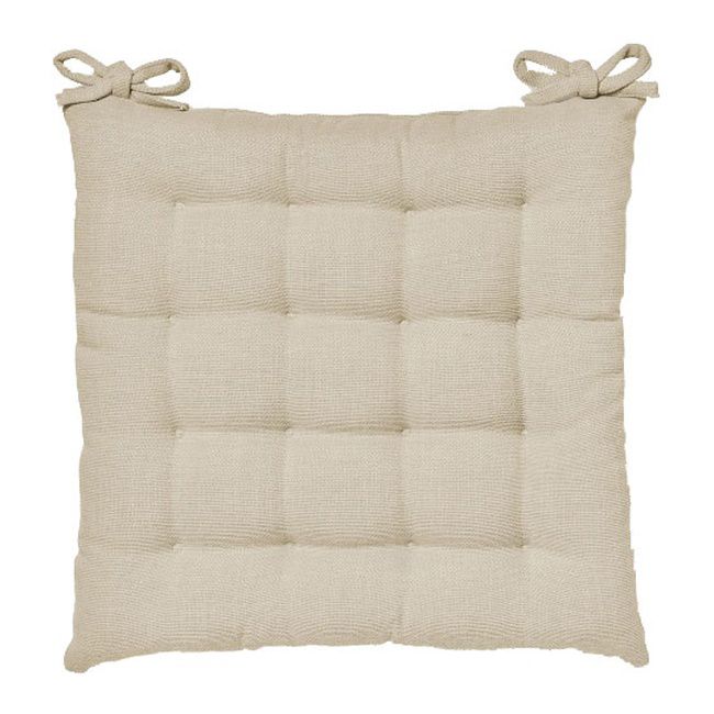 Siedzisko GoodHome Tiga 45 x 45 cm kremowe