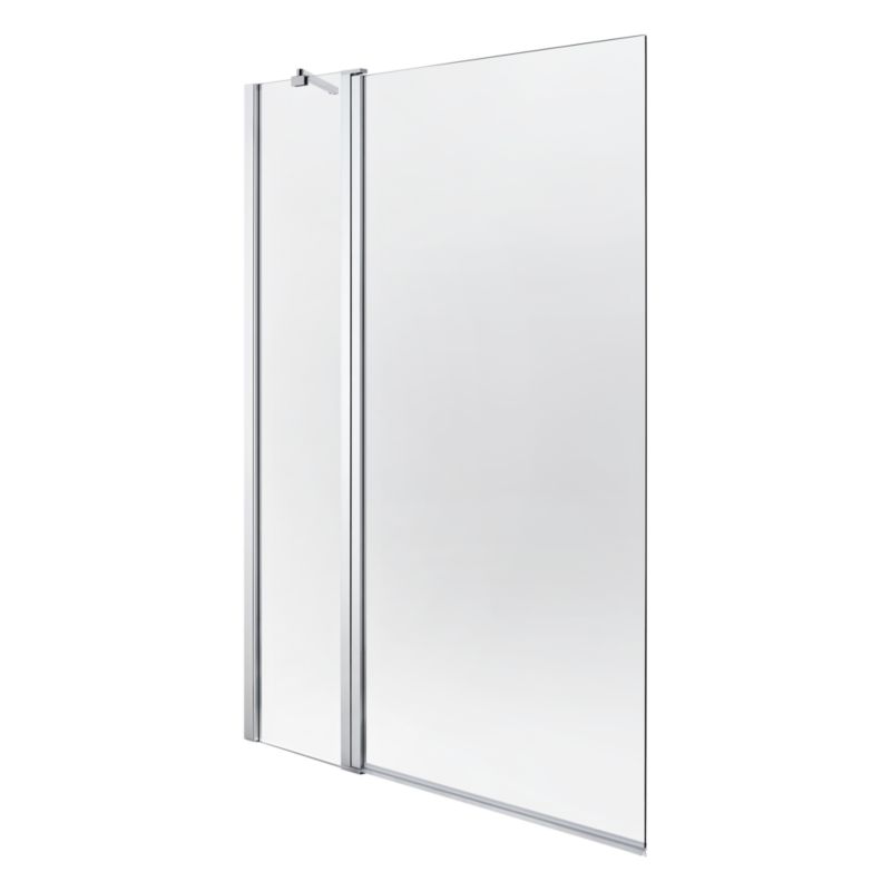 Parawan nawannowy GoodHome Calera 2-częściowy 140 x 104, 5 - 106 cm chrom/szkło transparentne