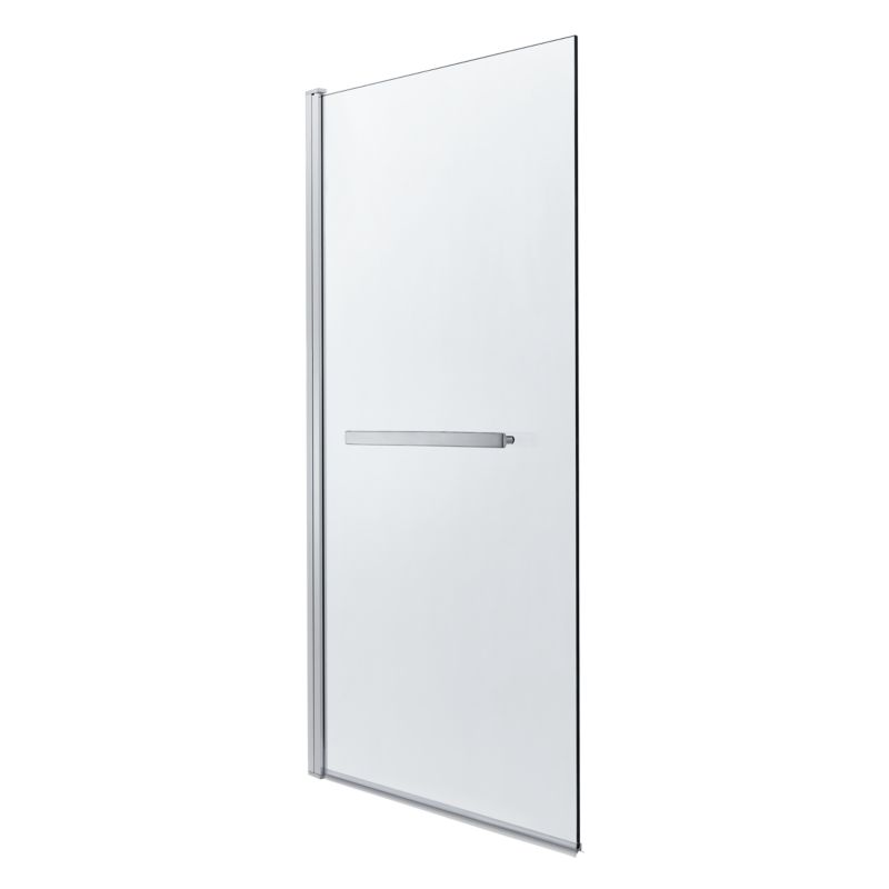 Parawan nawannowy GoodHome Nubia 1-częściowy 150 x 95 cm chrom/szkło transparentne