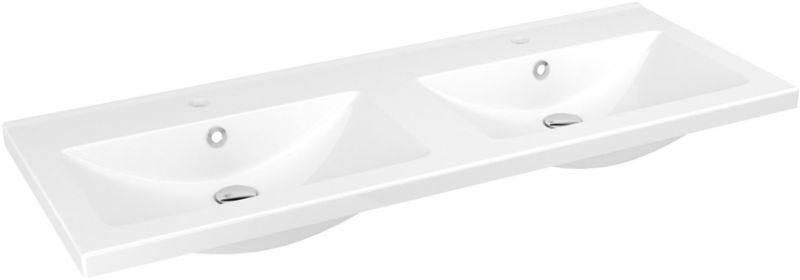 Umywalka ceramiczna GoodHome Nira 120 x 45,5 x 12,4 cm z syfonem