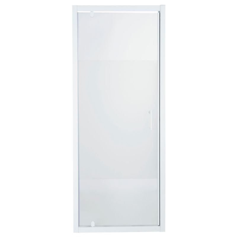 Drzwi prysznicowe wahadłowe Onega 90 cm biały/wzór