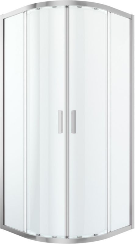 Kabina prysznicowa półokrągła GoodHome Beloya 90 x 90 x 195 cm chrom/transparentna