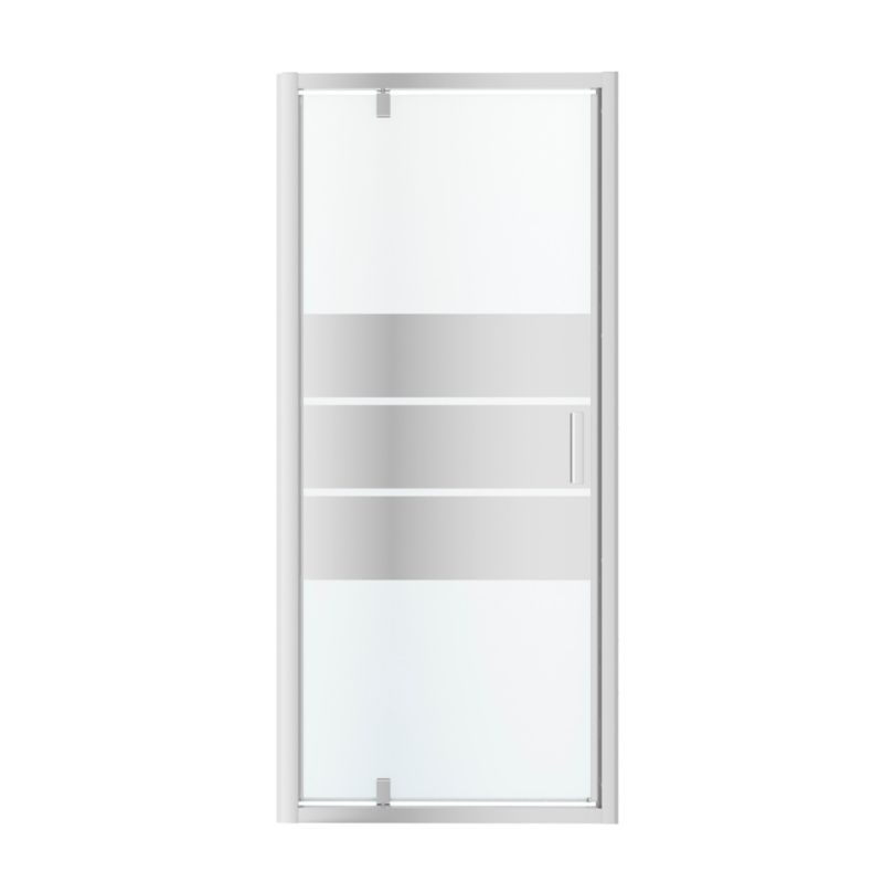Drzwi prysznicowe wahadłowe GoodHome Beloya 90 cm chrom/szkło lustrzane