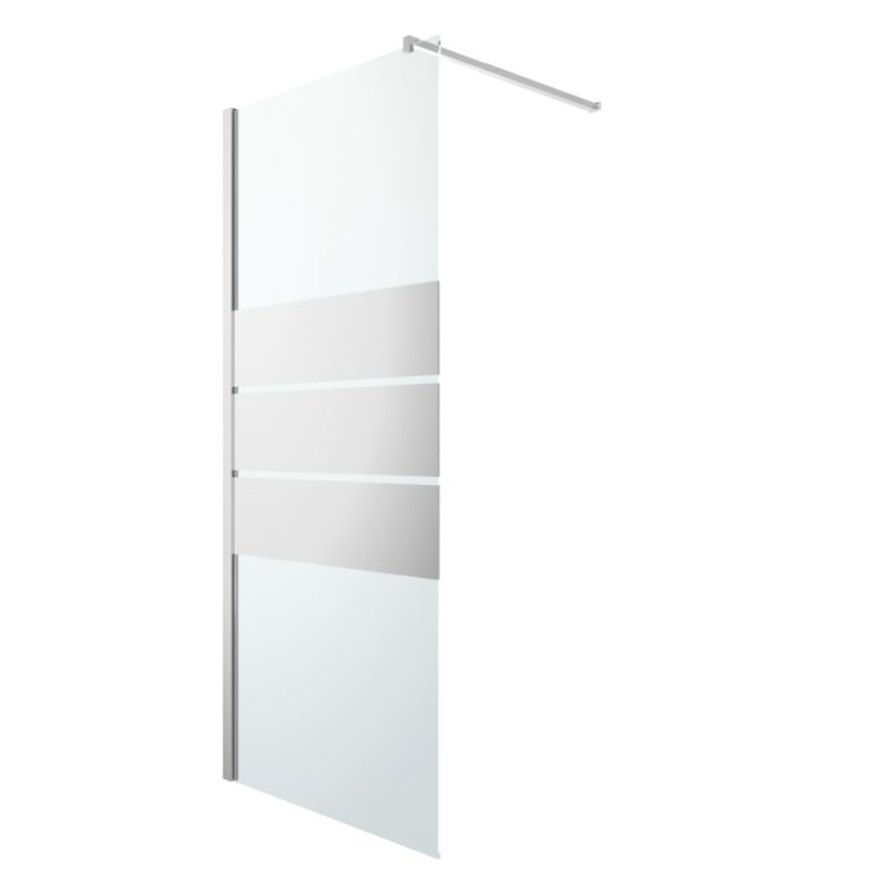 Kabina prysznicowa walk-in GoodHome Beloya 80 cm chrom/szkło lustrzane