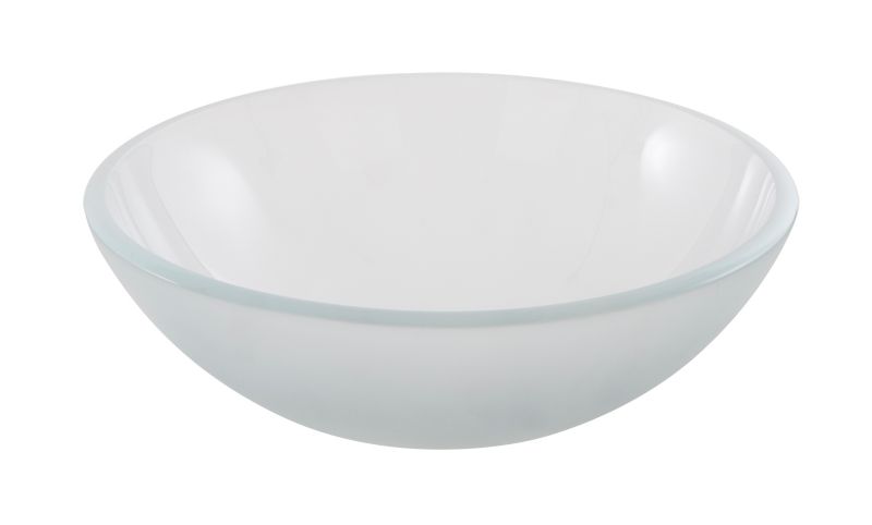 Umywalka nablatowa szklana GoodHome Drina śr. 38 cm mrożona