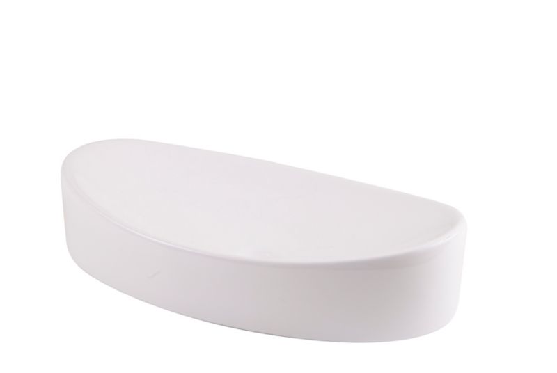 Umywalka nablatowa ceramiczna GoodHome Torsa 65 x 34 cm biała