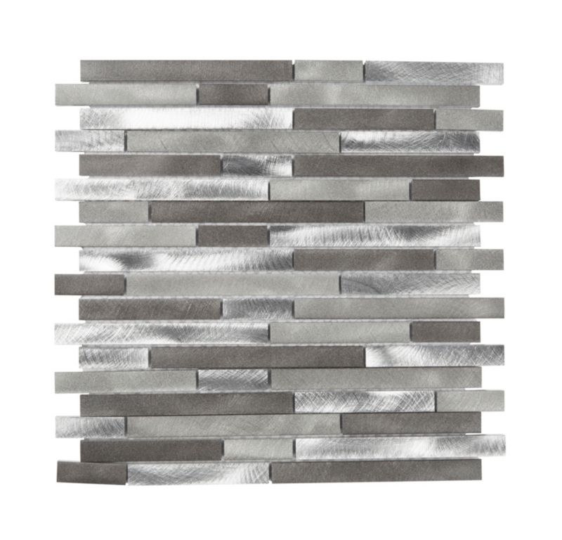 Mozaika aluminiowa Colours Naplo brązowa, beżowa, szara 30.4 x 30 cm matowa