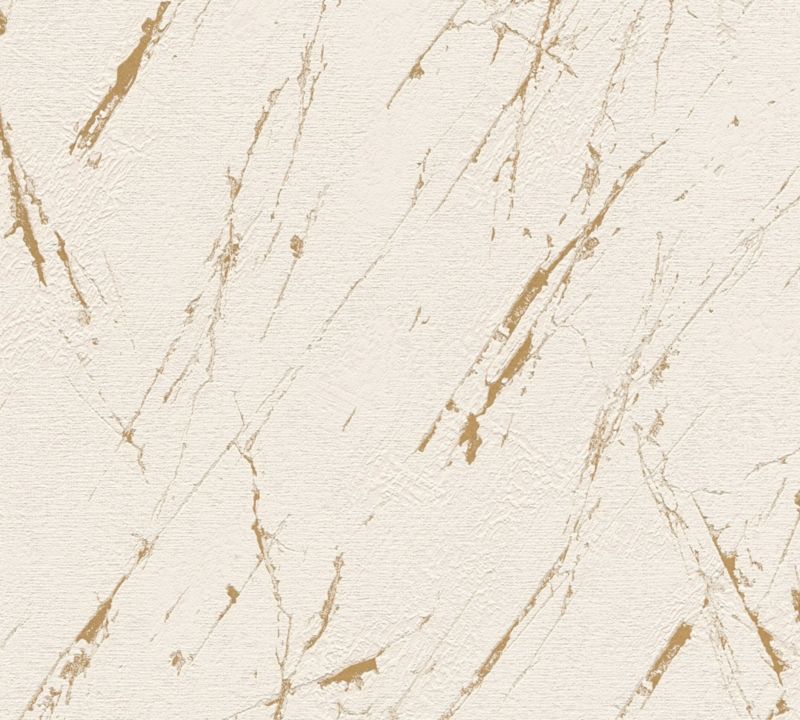 Tapeta winylowa na flizelinie As Creation Casual living kremowo - złota