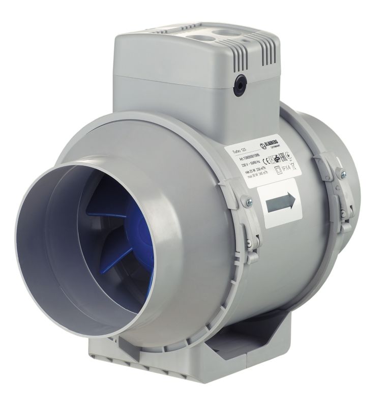 Wentylator Blauberg Turbo fi 125 mm o przepływie mieszanym