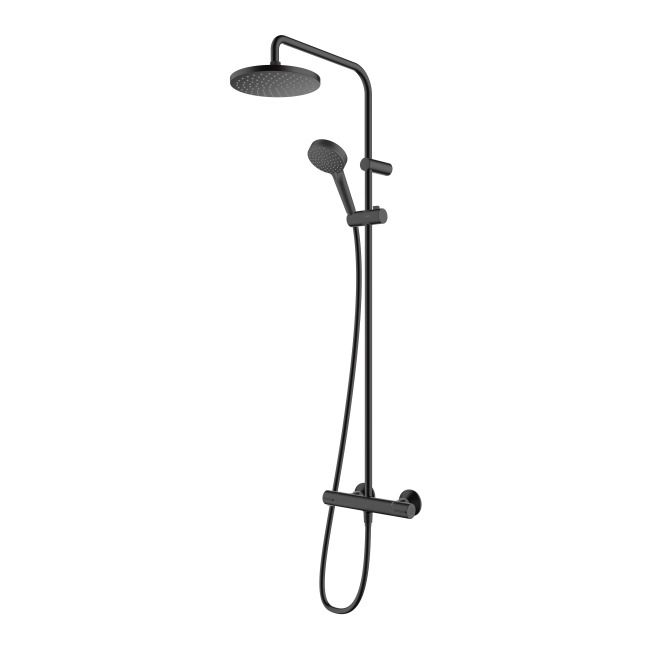 Kolumna prysznicowa Hansgrohe Blend śr. 20 cm czarny mat z baterią termostatyczną