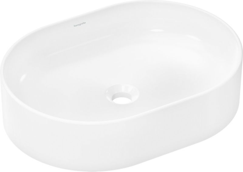 Umywalka nablatowa Hansgrohe Xuniva U owal 55 x 40 cm biała