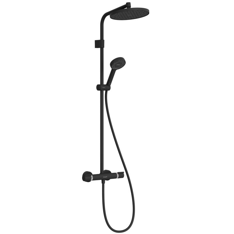 Kolumna prysznicowa Hansgrohe Waterforms S 240 termostatyczna Ecosmart black matt