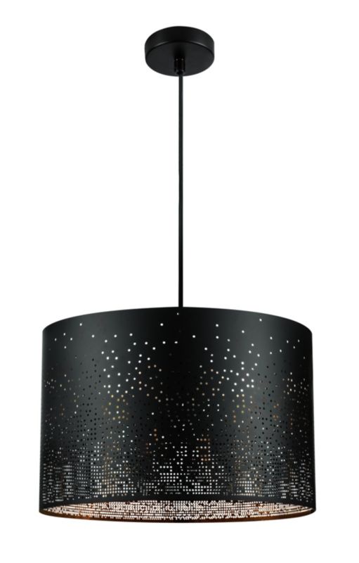 Lampa wisząca GoodHome Senecaz 1-punktowa E27 czarna