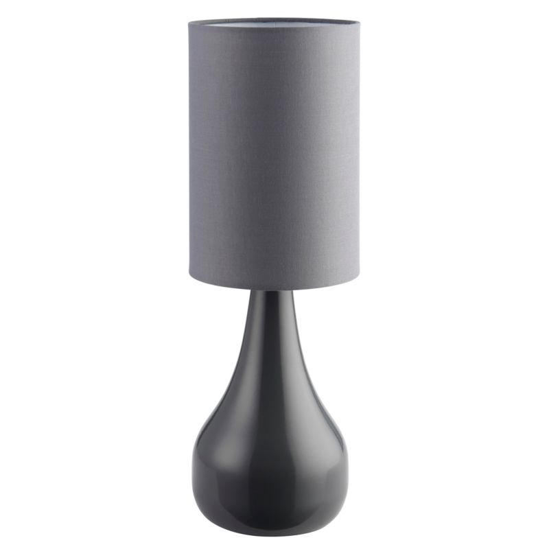 Lampa stołowa GoodHome Tertrez 1-punktowa E14 grafitowa
