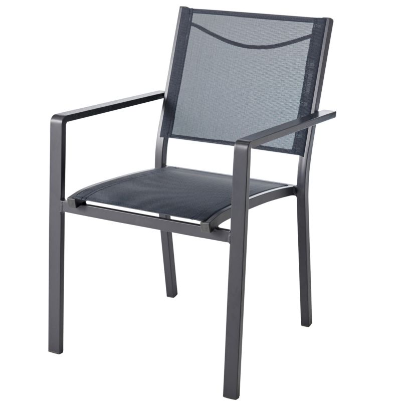 Fotel ogrodowy aluminiowy GoodHome Batz antracyt