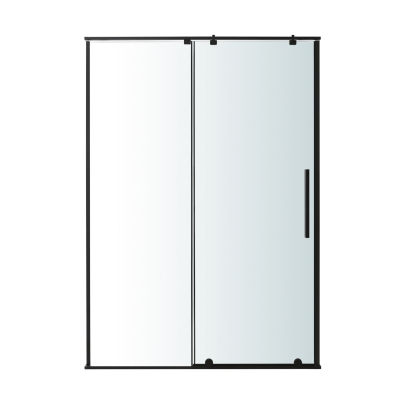 Drzwi prysznicowe przesuwne GoodHome Ezili 100 cm czarne/transparentne