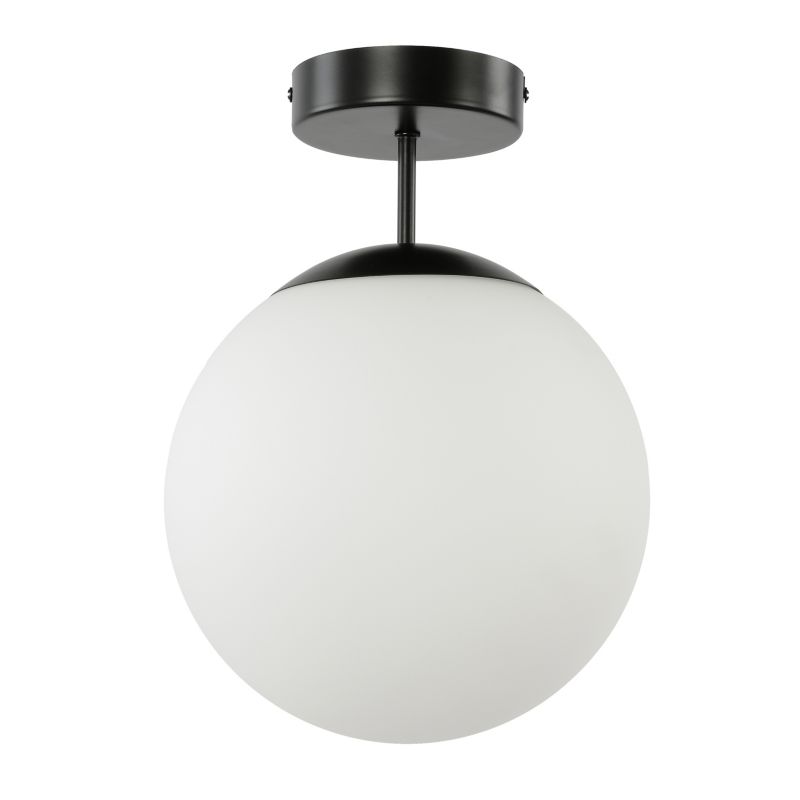Plafon GoodHome Lognes 1 x E27 czarny mat