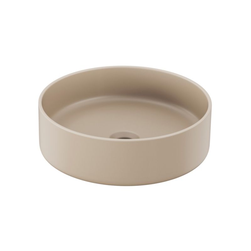 Umywalka nablatowa ceramiczna GoodHome Samal śr. 40 cm beżowa