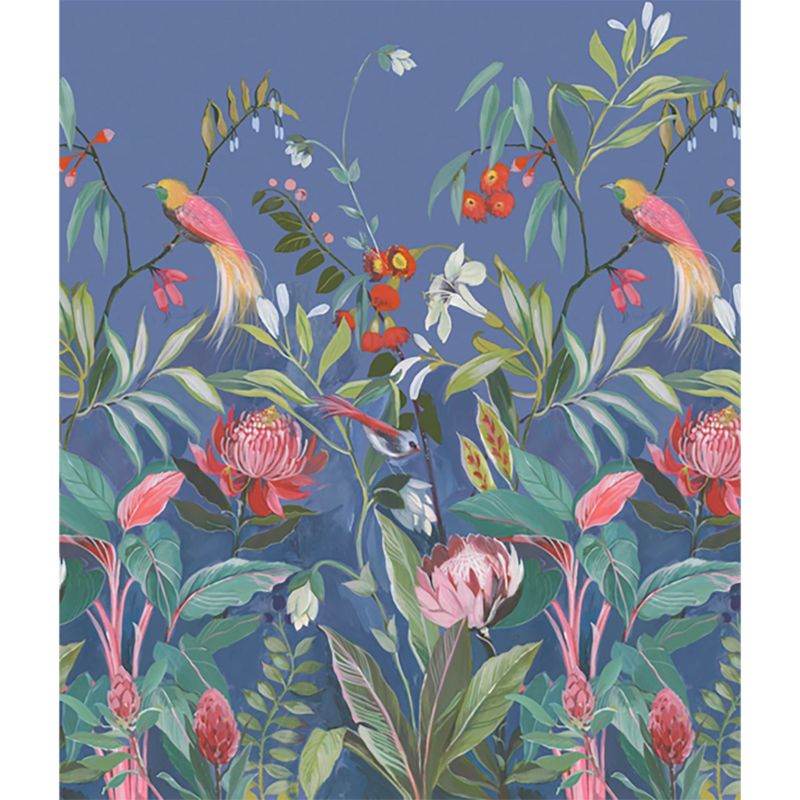 Mural winylowy na flizelinie GoodHome Turquoise kwiaty