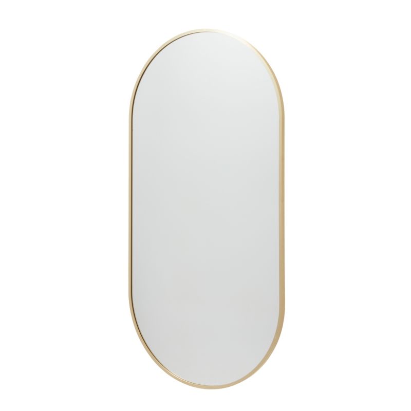 Lustro owalne GoodHome Muhely 50 x 100 cm w metalowej ramie złote