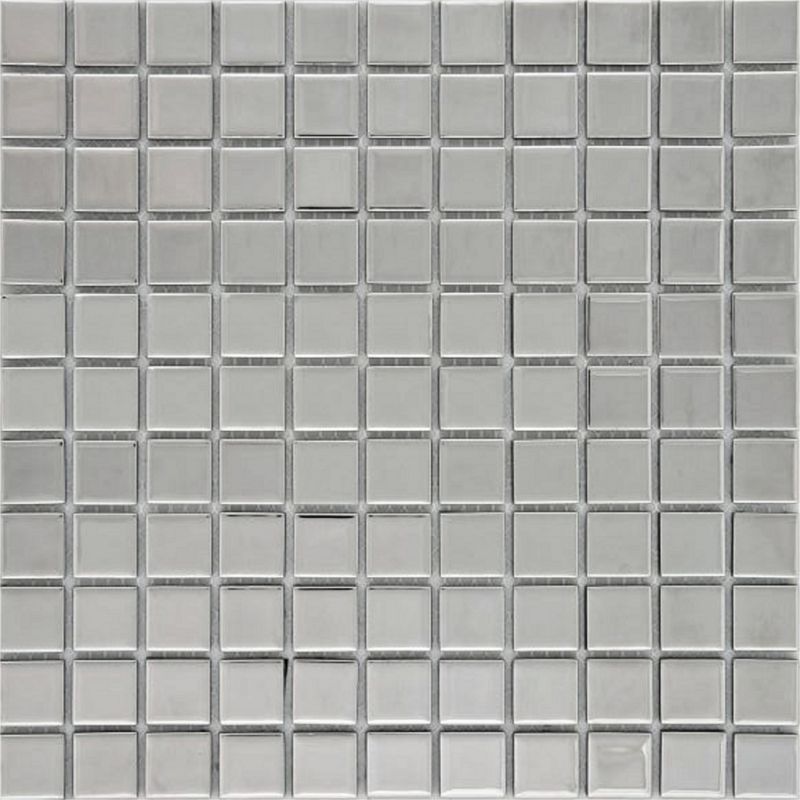 Mozaika szklana Atea Silver srebrna 90 x 31.6 cm błyszcząca