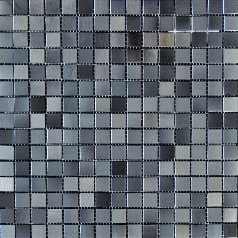 Mozaika szklana Iryda Ateca Gris wielokolorowa 32.5 x 32.5 cm błyszcząca