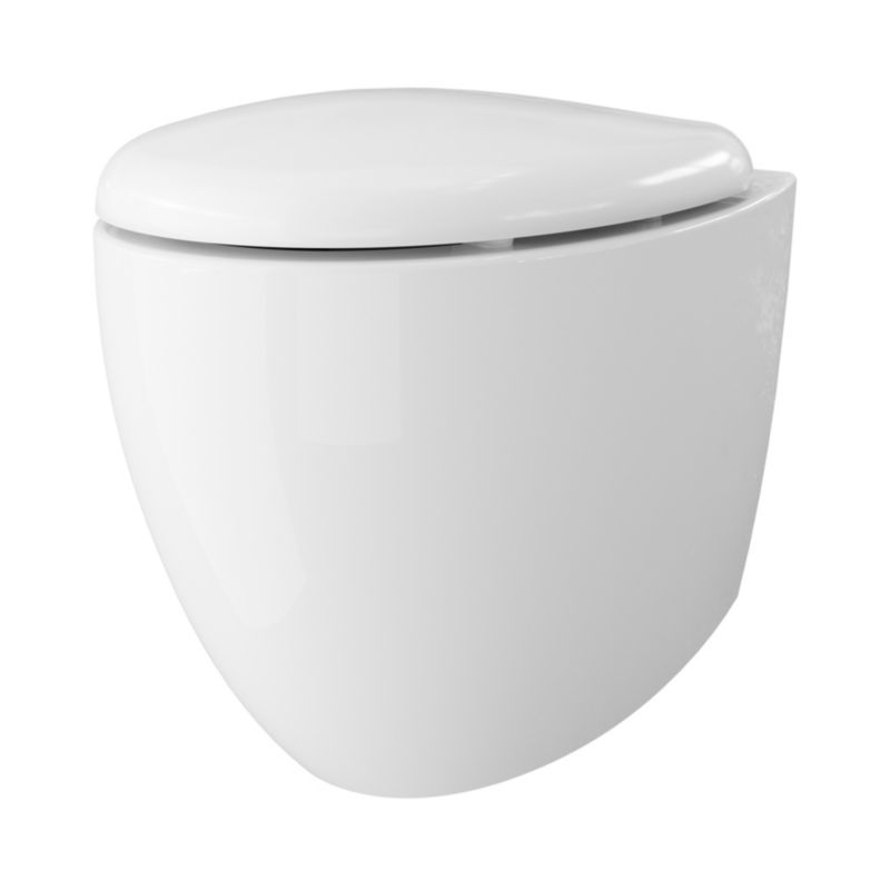 Miska WC wisząca GoodHome Kentia wirowa bezkołnierzowa z deską wolnoopadającą biała