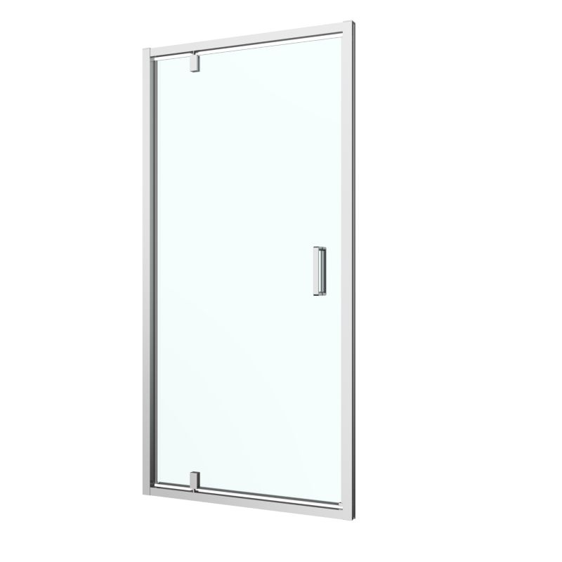 Drzwi prysznicowe wahadłowe GoodHome Ledava 100 cm chrom/transparentne