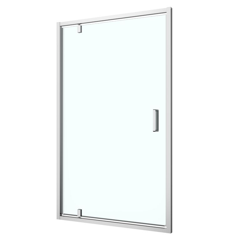 Drzwi prysznicowe wahadłowe GoodHome Ledava 120 cm chrom/transparentne