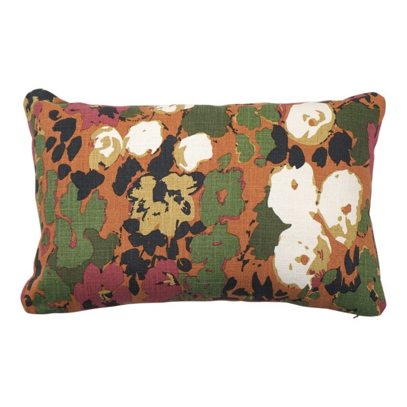 Poduszka GoodHome Kisiria Pattern Floral czerwona