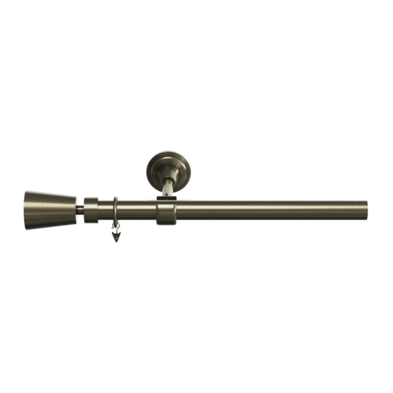 Karnisz pojedynczy Goodhome Antiki 25 mm 240 cm stożek złoty