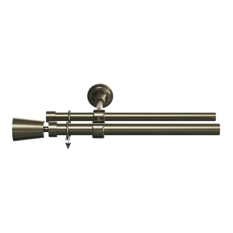 Karnisz podwójny Goodhome Antiki II 25 mm 160 cm stożek złoty