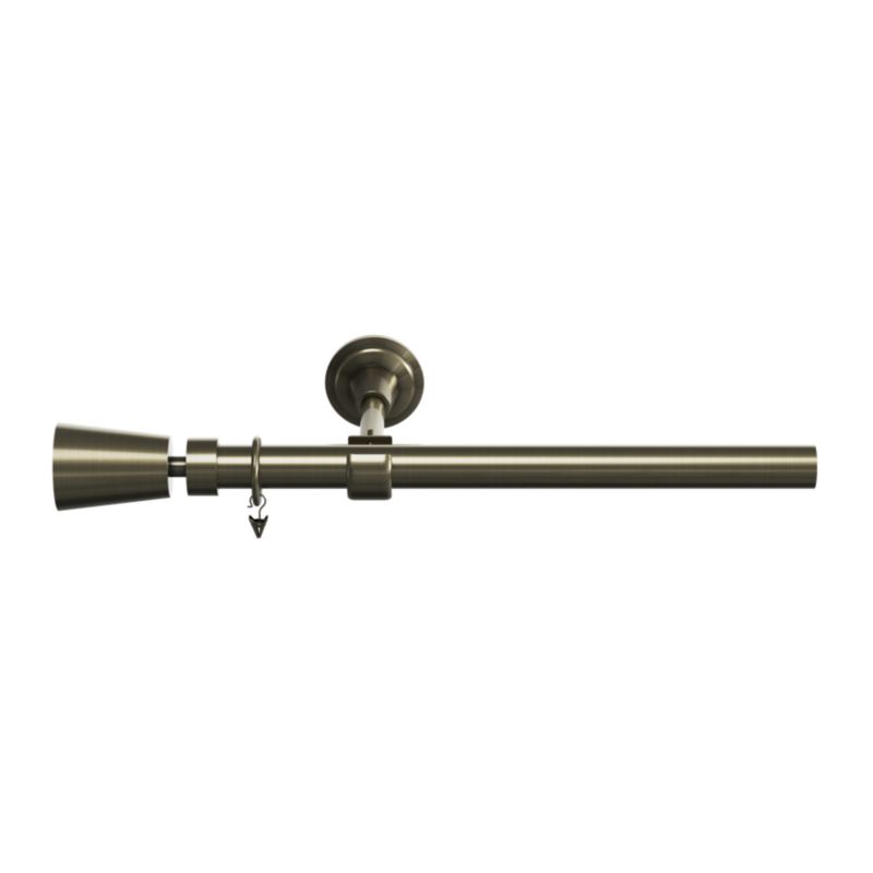 Karnisz pojedynczy Goodhome Antiki 25 mm 200 cm stożek złoty