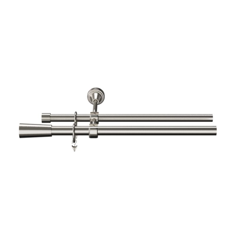 Karnisz podwójny GoodHome Athens II 19 mm 240 cm stożek szary