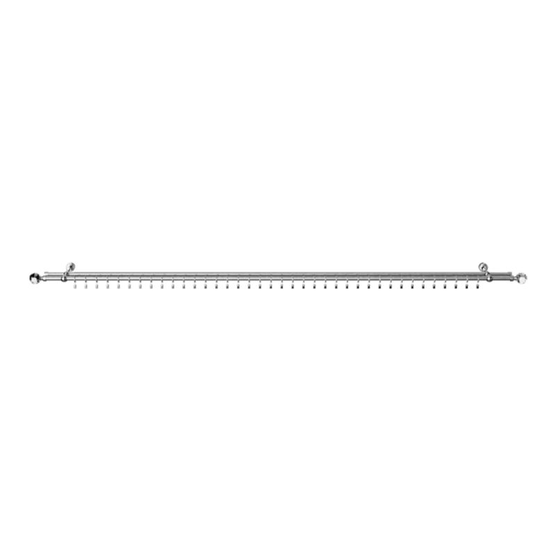 Karnisz podwójny GoodHome Olympe Gala II 19 mm 200 cm szary