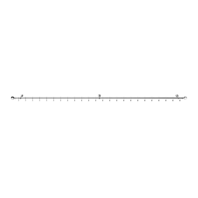 Karnisz pojedynczy Goodhome Olympe Gala 19 mm 240 cm szary