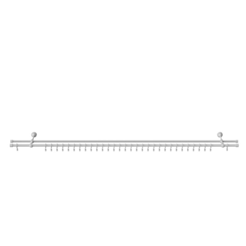 Karnisz podwójny GoodHome Anafi 19 mm 160 cm biały