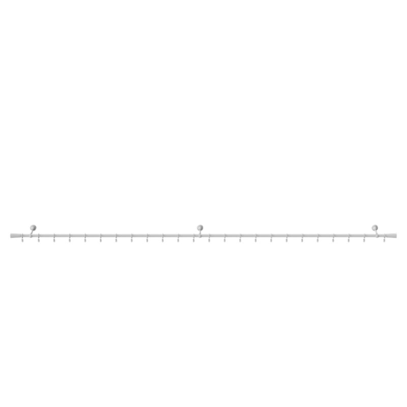 Karnisz pojedynczy GoodHome Anafi 19 mm 240 cm stożek biały