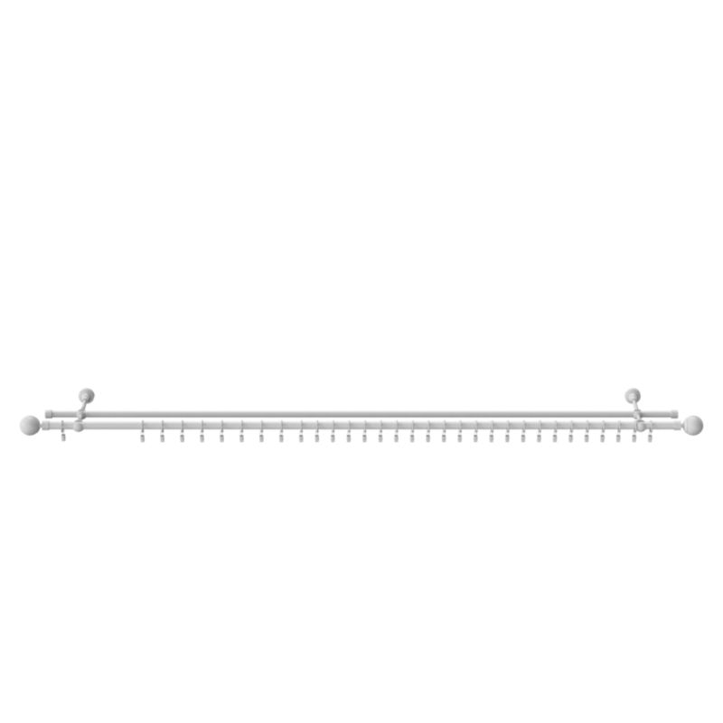 Karnisz podwójny GoodHome Anafi 19 mm 160 cm kula biały