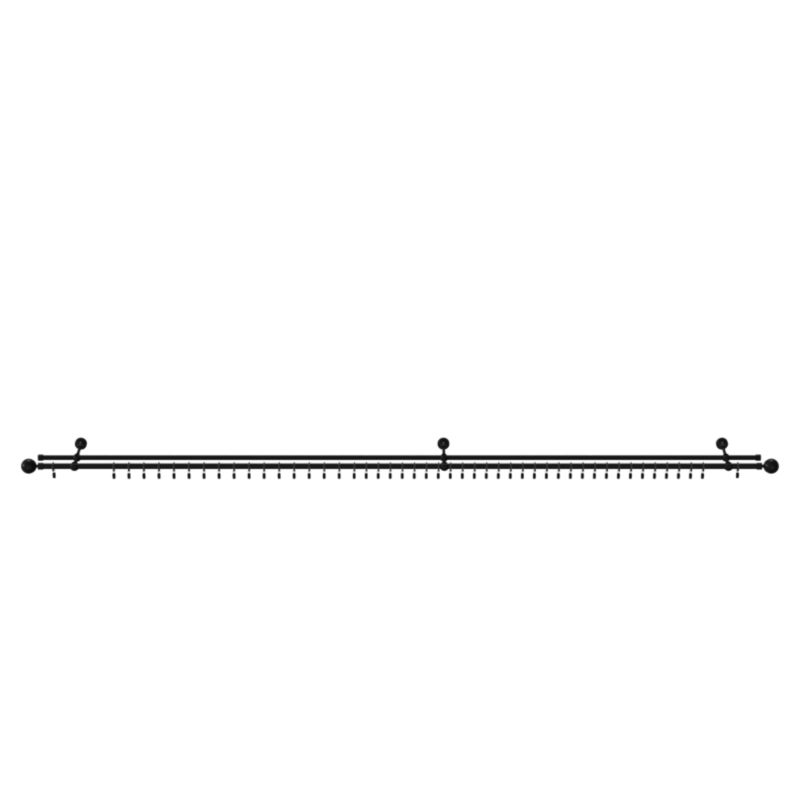 Karnisz podwójny GoodHome Araxosi 19 mm 240 cm kula czarny