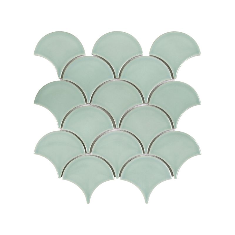 Mozaika ceramiczna GoodHome Colline szara zielona 25.9 x 27.3 cm błyszcząca