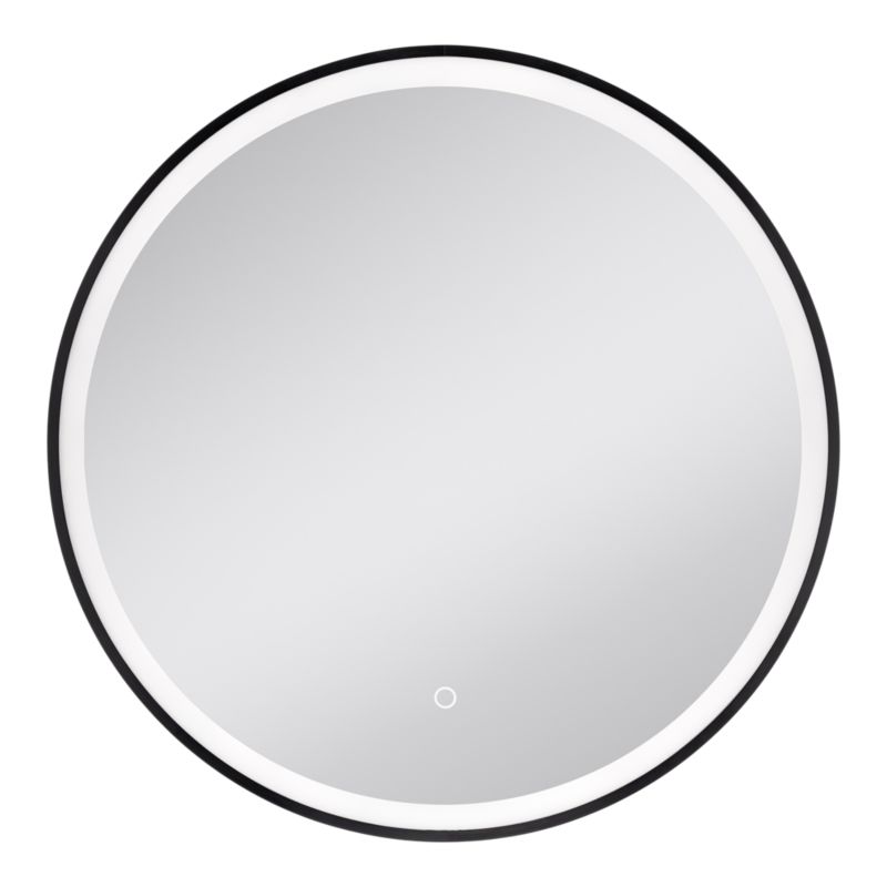 Lustro okrągłe LED GoodHome Carder 60 cm czarne